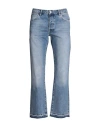 Topman Man Denim Pants Blue Size 36w-30l Cotton In Blue