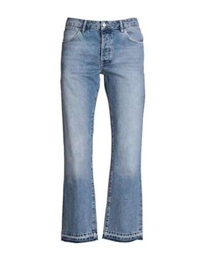 Topman Man Denim Pants Blue Size 36w-30l Cotton