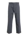 Topman Man Pants Lead Size 34w-30l Cotton, Polyamide, Elastane In Grey