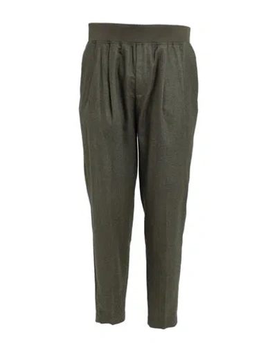 Topman Man Pants Military Green Size 30w-32l Polyester, Wool, Acrylic, Nylon