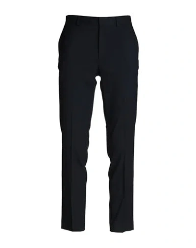 Topman Man Pants Navy Size 28 Polyester, Viscose, Elastane In Navy Blue