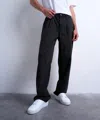 Topman Mens Black Baggy Fit High-waisted Twill Trousers In Black