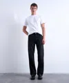 Topman Mens Black Rigid Flare Jeans In Black