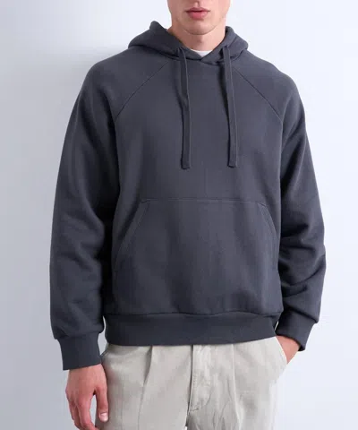 Topman Mens Charcoal Boxy Fit Hoodie In Gray