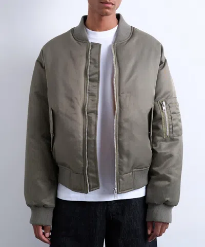 Topman Mens Khaki Ma1 Bomber Jacket In Brown