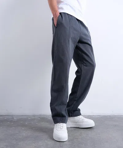 Topman Mens Washed Black Straight Leg Joggers In Blue