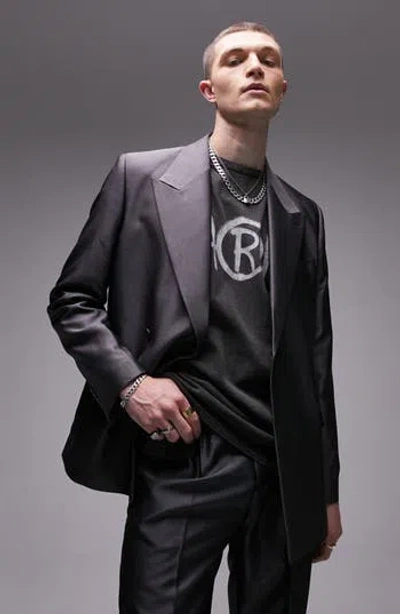 Topman Modern Fit Tonic Suit Jacket In Grey