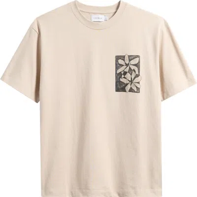 Topman Oversize Floral Graphic Cotton T-shirt In Neutral