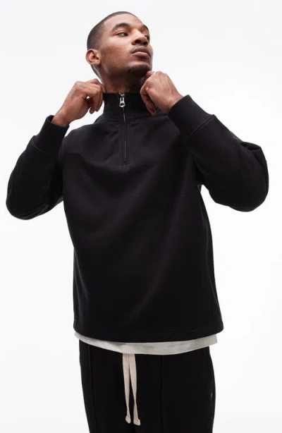 Topman Essential Knitted Roll Neck Jumper In Black