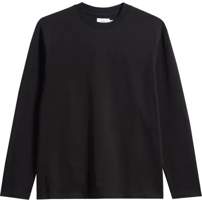 Topman Relaxed Long Sleeve T-shirt In Black
