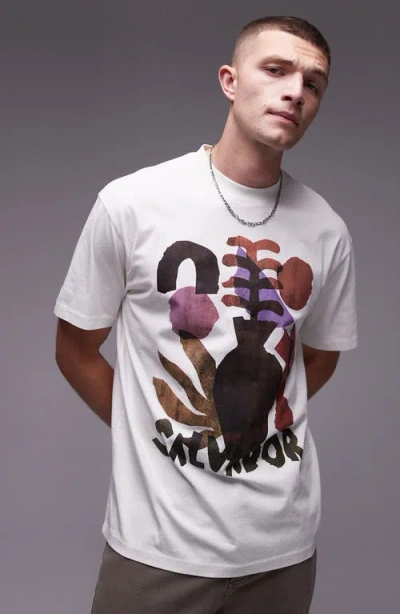 Topman Salvador Graphic T-shirt In Neutral