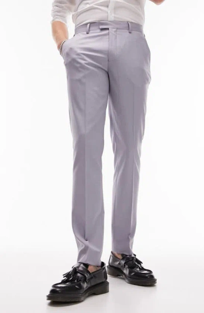 Topman Skinny Suit Pants In Mid Blue