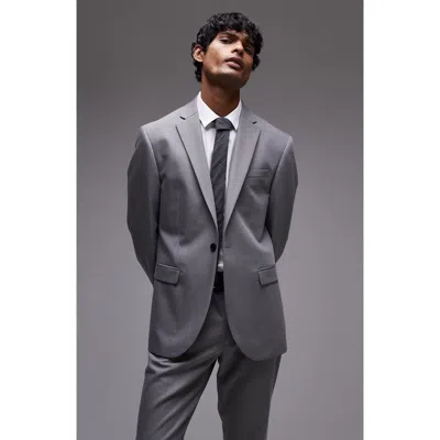 Topman Slim Fit Grey Stretch Suit Jacket