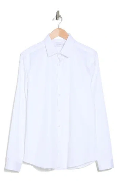 Topman Slim Fit Sateen Button-up Shirt In White