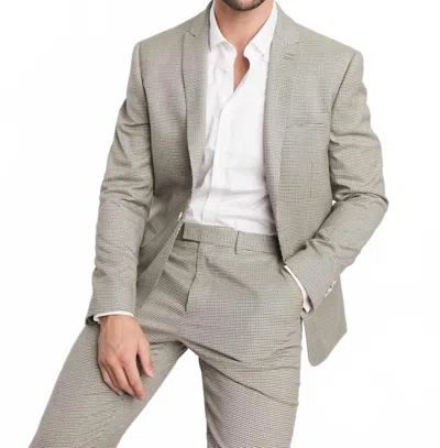 Topman Slim Suit Jacket In Beige In Gray