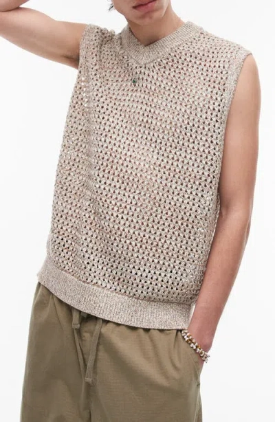 Topman Twisted Open Stitch Sweater Vest