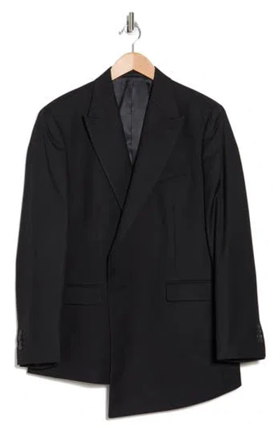 Topman Wrap Sport Coat In Black