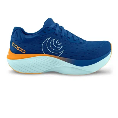 Topo Athletic Men's Atmos Shoes In Blue/orange