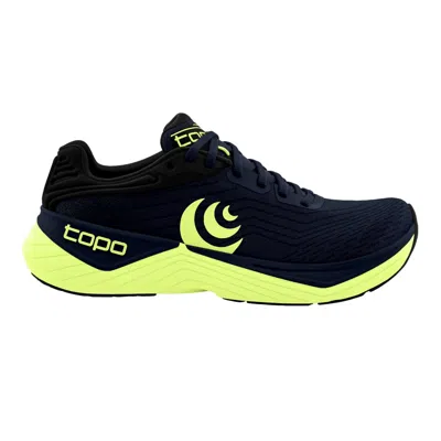 Topo Athletic Ultrafly 5 Navy / Lime M076-nvy Men's In Black