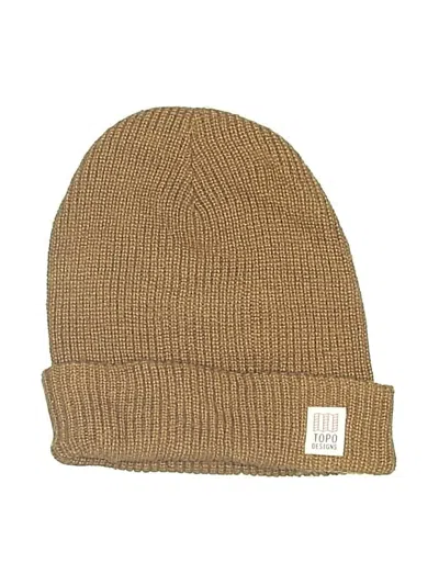 Pre-owned Topo Designs Beanie Hat In Tan