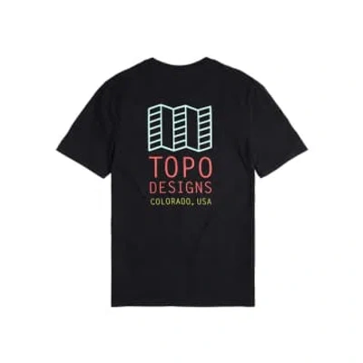 Topo Designs Camiseta Small Original Logo Tee In Black