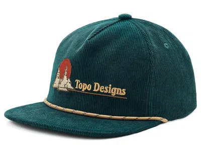 Topo Designs Corduroy Trucker Hat - Oasis Caps Forest: One Size In Green