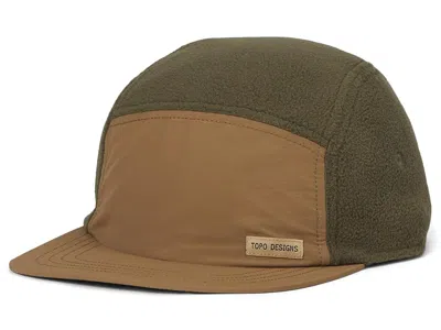 Topo Designs Full Dome Fleece Cap Caps Beetle/dark Khaki: One Size In Brown