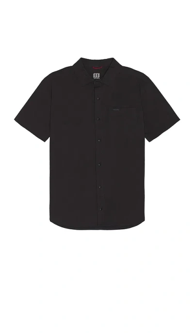 Topo Designs Global Short Sleeve Shirt In 黑色