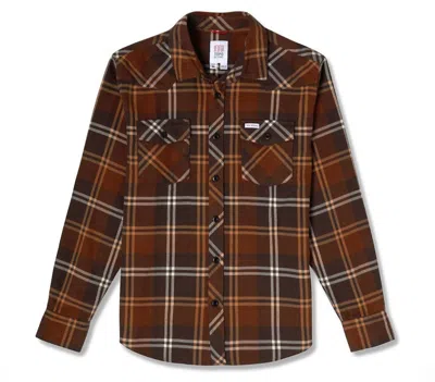 Topo Designs Men's Mountain Shirt In Earth Tan Plaid In Multi
