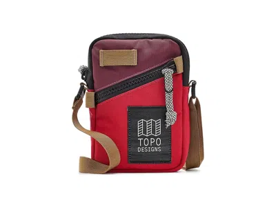Topo Designs Mini Shoulder Bag Cross Body Handbags Maroon/salsa, Nylon