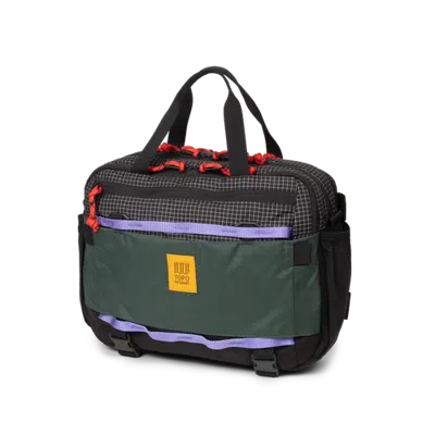 Topo Designs Mountain Cross Bag In Grid/very Peri