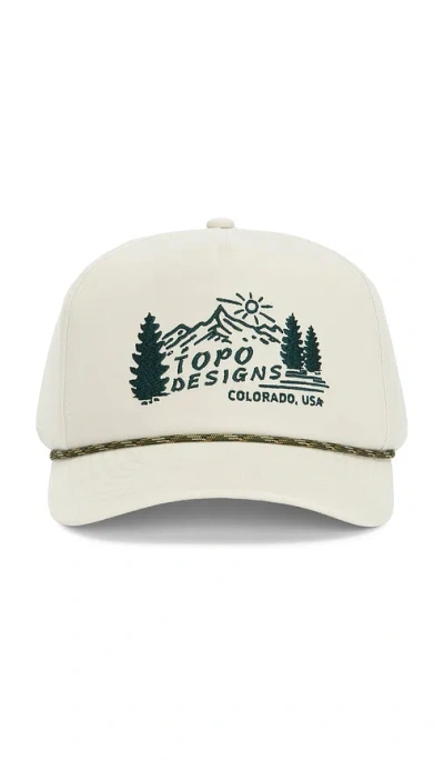 Topo Designs Mountain Scene 모자 In White