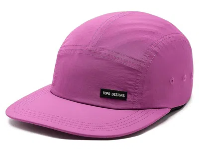 Topo Designs Nylon Camp Hat Caps Damson: One Size In Pink