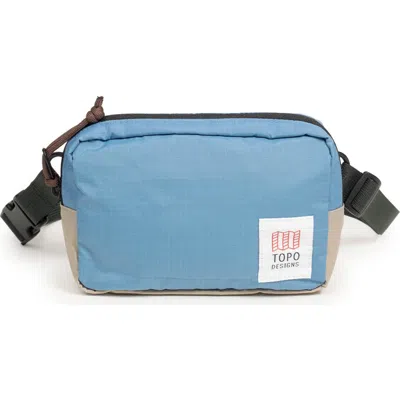 Topo Designs Ripstop Belt Bag In River Blue/cobblestone