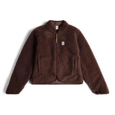 Topo Designs Women's Reversible High Alpine Jacket - Peppercorn In Burgundy