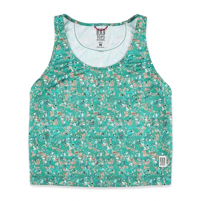 Topo Designs Women's River Tank - Small Turquoise Terrazzo In Multi