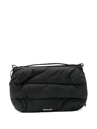 Topologie Large Bottle Sacoche Quilted Clutch Bag In Black