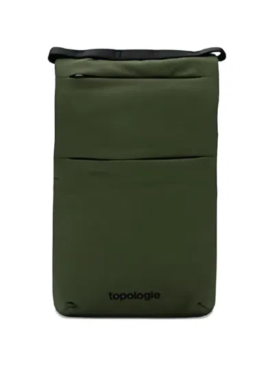 Topologie Logo-detail Zip-up Phone Sacoche In Green