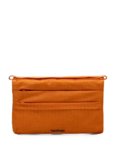Topologie Small Flat Sacoche Clutch Bag In Orange