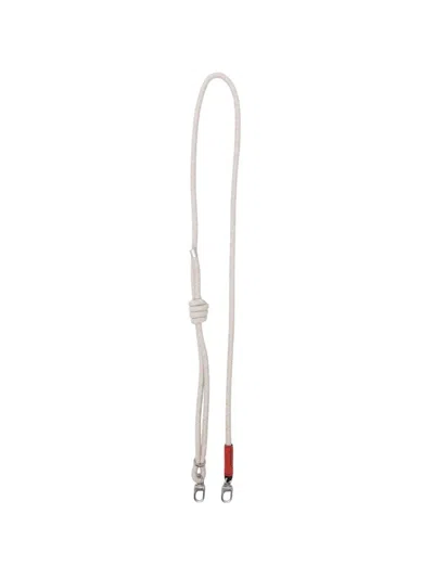 Topologie Wares Knotted Rope Strap Keyring In Neutral