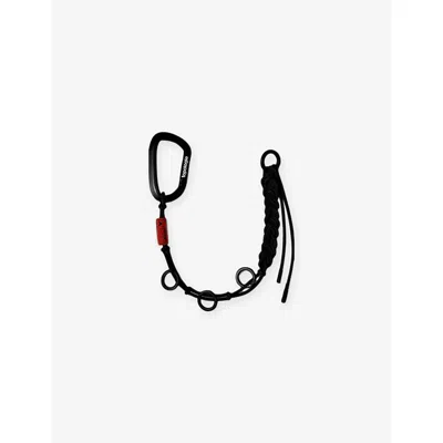 Topologie Womens Black Braided Woven Keychain