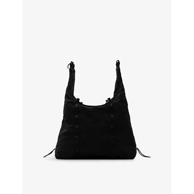 Topologie Womens Black Cloud Hobo Small Nylon Shoulder Bag