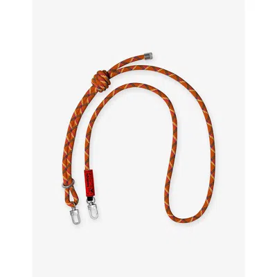 Topologie Womens Orange Helix Rope Woven Strap 8mm