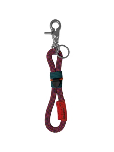 Topologie Woven Lattice-pattern Key Holder In Burgundy