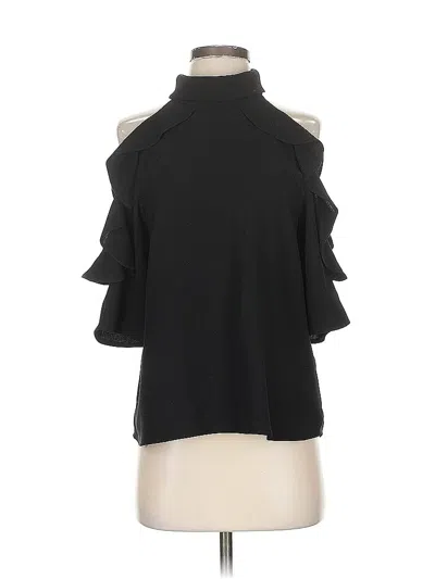 Pre-owned Topshop 3/4 Sleeve Blouse In Black