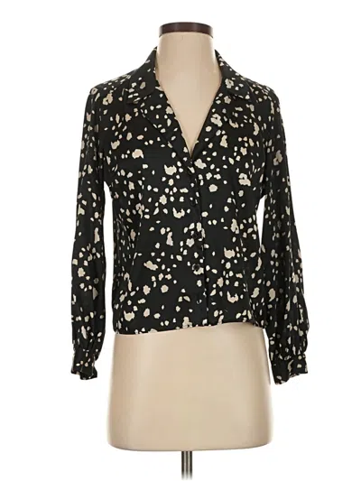 Pre-owned Topshop 3/4 Sleeve Blouse In Black