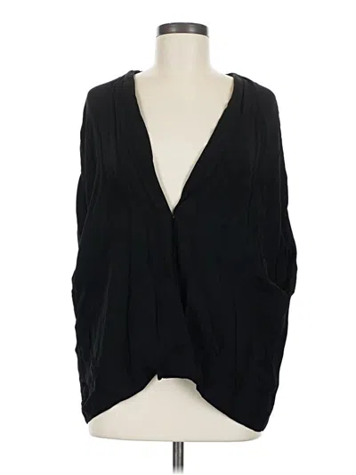 Pre-owned Topshop 3/4 Sleeve Blouse In Black