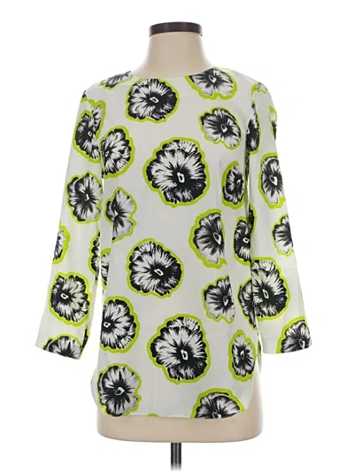 Pre-owned Topshop 3/4 Sleeve Blouse In Green