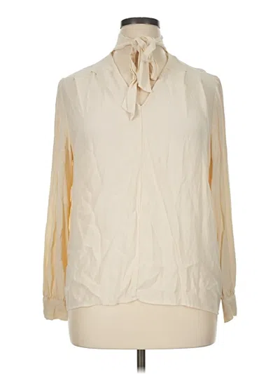 Pre-owned Topshop 3/4 Sleeve Blouse In Ivory