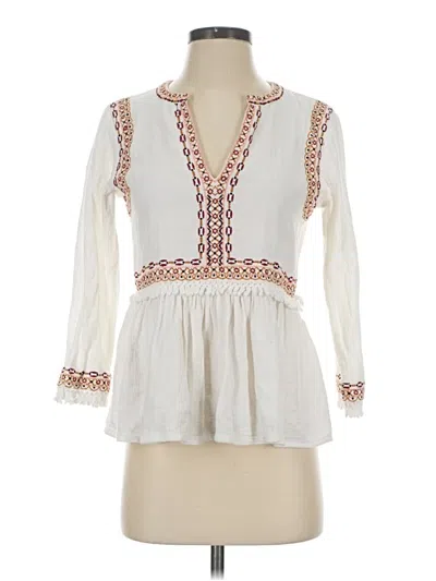 Pre-owned Topshop 3/4 Sleeve Blouse In Ivory